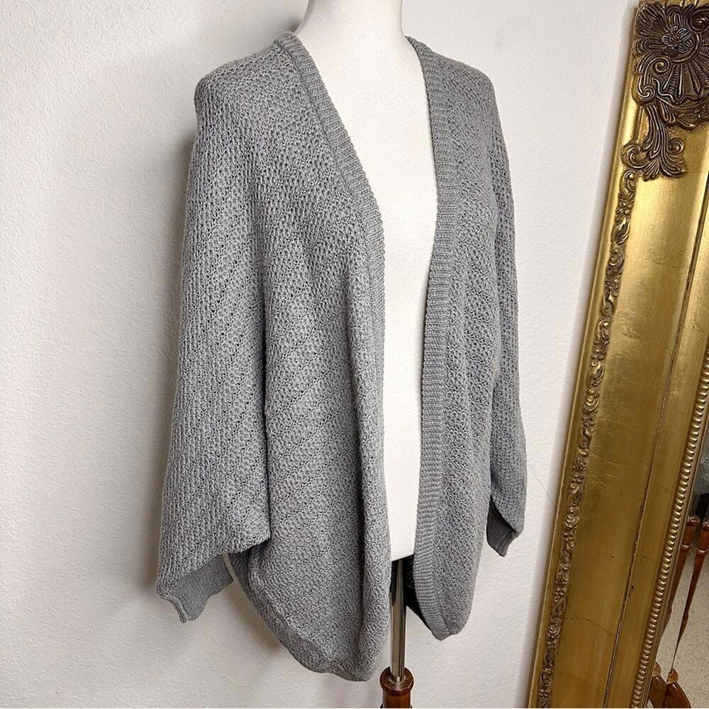 NWT Aerie Cotton Cocoon Oversized Knit Cardigan in Gray Size XS/S $54.95